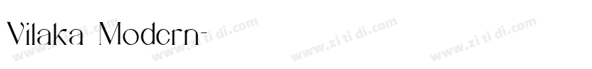 Vilaka Modern字体转换